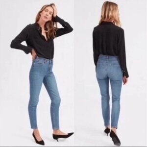 Everlane Mid Rise Skinny Jeans size 26 medium blue wash NWT